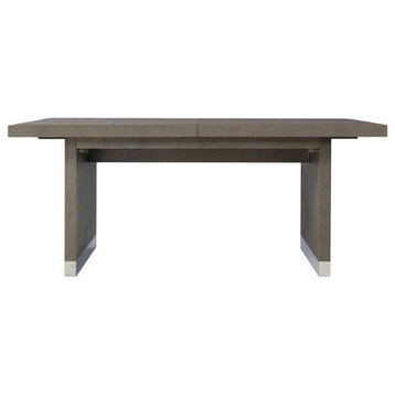 Frankfort Extending Dining Table Large Gray & Pewter