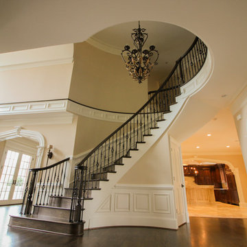 Project #45 | Curved Oak & Wrought Iron Staircase