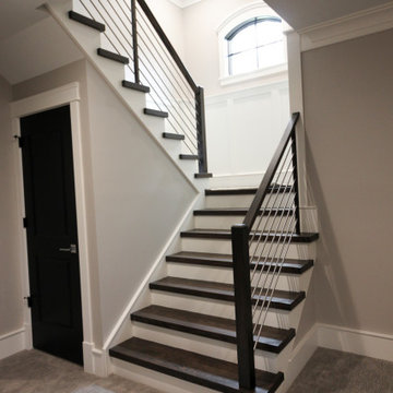 Project #72 | Modern Staircase with Horizontal Steel Rod Railing