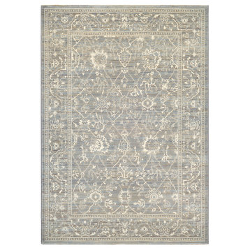 Couristan Everest Persian Arabesque Area Rug, Charcoal/Ivory, 7'10"x11'2"