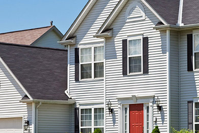 Transitional exterior home idea in Seattle