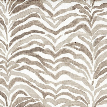 Serengeti Bisque Animal Print Bradford Valance Gray Cotton, Serengeti, Imperial