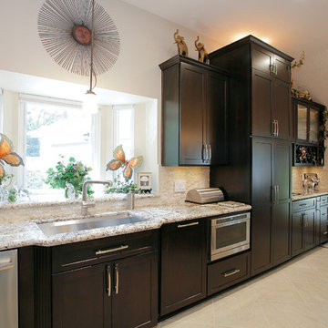 Kitchen - Espresso Cabinets