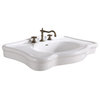 Bathroom Console Sink Deluxe Counter Top White Porcelain Renovators Supply