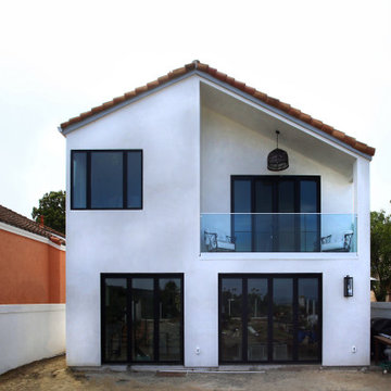 Smooth White Stucco Finish