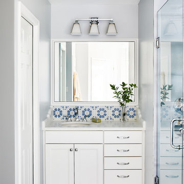 Dreary To Cheery Traditional Master Bath Before and After