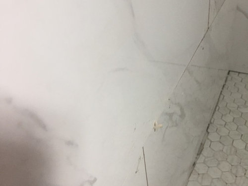 Shower Tile Mess Ongoing Awful, How To Install Shower Walls Over Tile