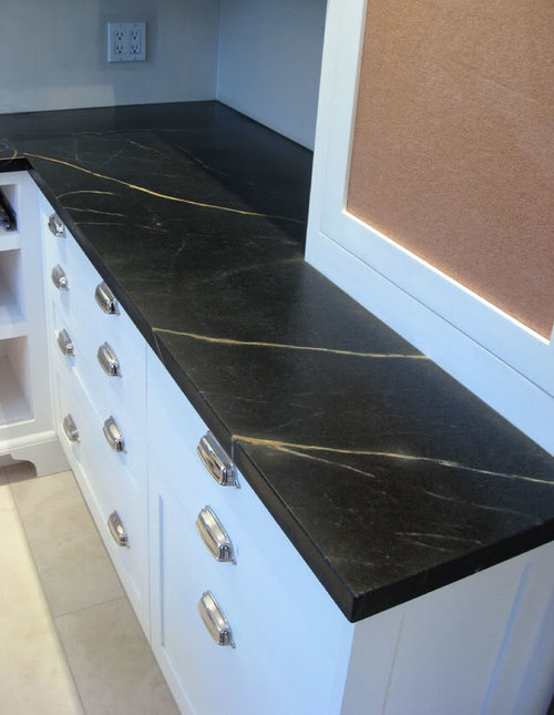 Soapstone, now oiled, in the cold light of day