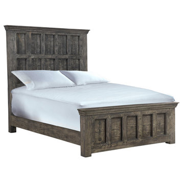 Trestle Queen Wood Panel Bed