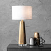 Nuloom 30" Ombre Metal Obelisk Linen Shade Brass Table Lamp