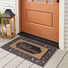 A1HC Floral Rubber and Coir Welcome Outdoor Durable Doormat Entryway 23"X38"