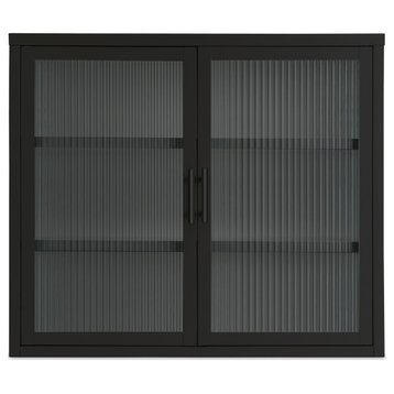 Gewnee Double Glass Door Wall Cabinet