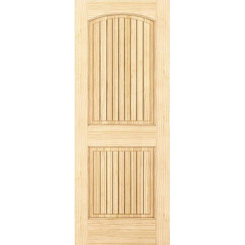 Kimberly Bay Interior Door, Colonial 2-Panel Arch, V-Grooves, 1.375"x32"x80"