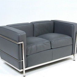 Le Corbusier: LC2 Petite Loveseat Reproduction - Loveseats