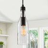 LNC 1-Light Kitchen Island Pendant Glass Bottle Chandelier Adjustable Light