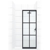 Coastal Shower Doors Shower Screen, Matte Black and Clear, 40"x80"