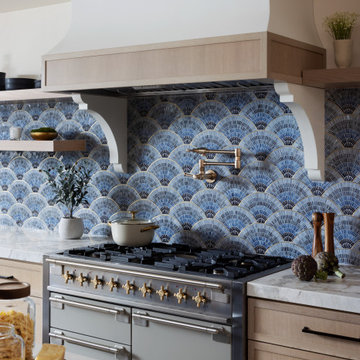 Contemporary Luxury Kitchen and Fireplace in Coto de Caza