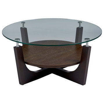 Four Points Glass Top Cocktail Table