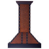 ZLINE 655-EBBBB-30 Designer Copper Wall Range Hood, Crown Molding, 36"