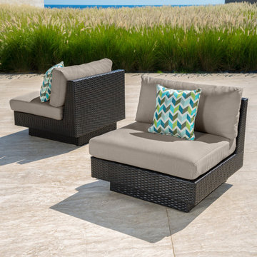 Portofino™ Comfort Armless Chairs - Taupe Mist