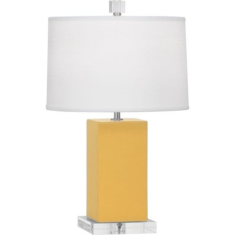 Robert Abbey Harvey AL Harvey 19" Column Table Lamp - Sunset Yellow