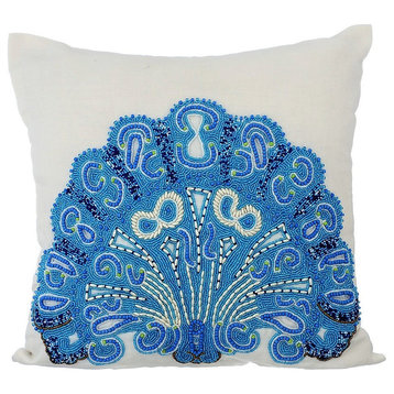 Blue Decorative Euro shams 26"x26" Cotton, Blue Turkey