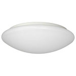 Jesco Lighting - Envisage 11.81" 15W 3000K 1-LED Dome Small Fl White White Acrylic Glass - The CM406 series is the next generation of residential and commercial fixtures incorporating JESCO's exclusive Driverless AC LEDtechnology. Operating directly off of AC voltage, no secondary LED driver is required. The round, impact resistant, acrylic lens is availablein either 11-Inch or 14-Inch dimensions. The 11-Inch fixture incorporates a 15W LED module which emits 1150 lumens from the fixture providing a similarlumen output to a 75W incandescent lamp. The 14-Inch uses a 23W LED module emitting 1600 lumens from the fixture which exceeds the lightoutput of a 100W incandescent lamp. Both fixtures can be dimmed by most standard incandescent, electronic or magnetic low voltage, andCFL/LED dimmers. Operating at 277 can be accomplished with an additional transformer.Fixture provides superior thermal management for true 50,000 hours of operation with 70% lumen maintenanceDimmable 10-100% with most leading or trailing edge incandescent or low voltage dimmers. ADA compliant wall sconce. Wet location listed. Suitable for use in closet applications.Patent pending inrush current