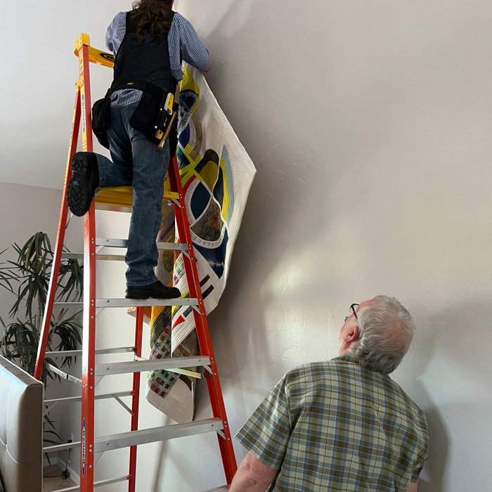 Hanging an art quilt