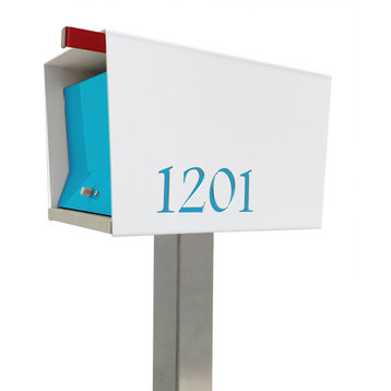 UpTown Box with Locking doors. Modern Pole Mounted Mailbox, Pole not included.,