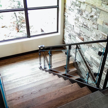 Freestanding stairs with Glass Railings