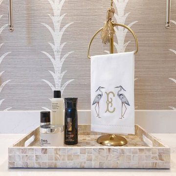 Coastal Schumacher inspired Master Bathroom for a Queen!