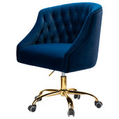 Astute Upholstered Desk Chair Sea Blue – Interior Motives by Will