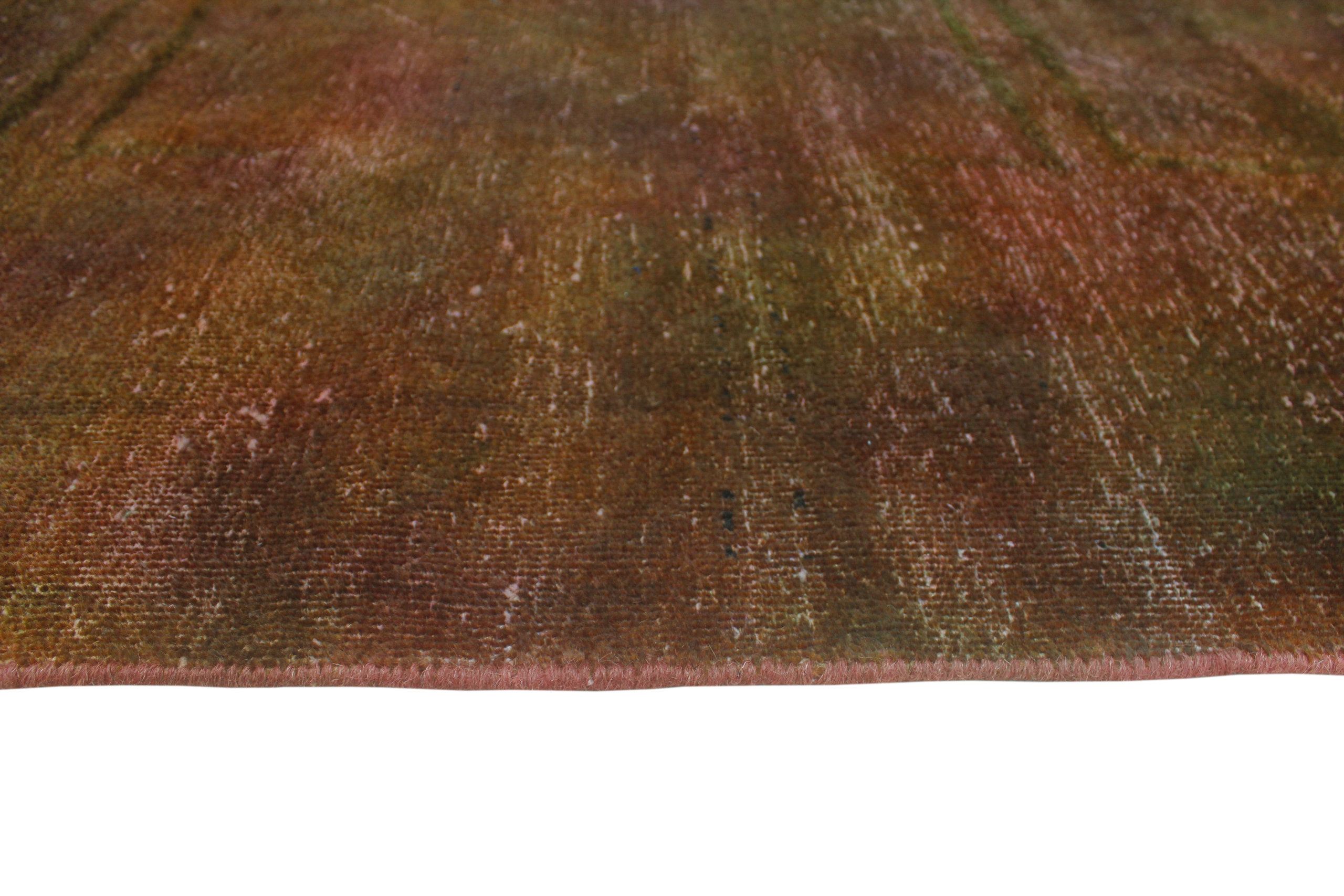 Angelique Rugs Vintage Distressed Rainbow-dyed Angeliqu Orange Rug, 3'4 x 9'10 ...