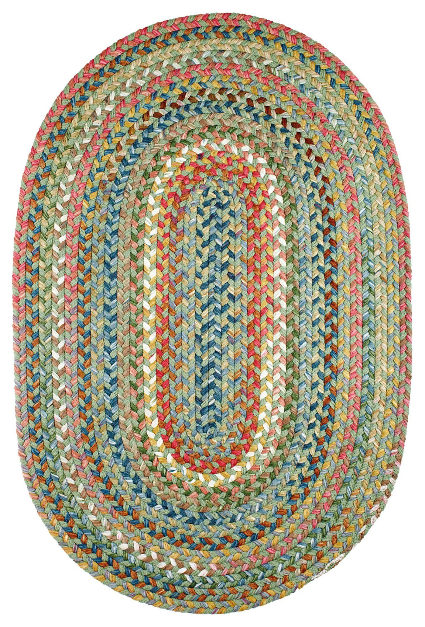 Gemstone Rug Gemstone Jeweltone Braided Rug, 5'x8' Oval - Contemporary - Outdoor ...