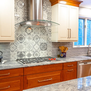 Large Two Toned White Kitchen in Dedham, Ma