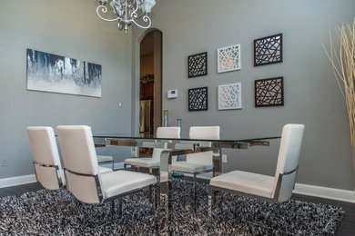 Minimalist dining room photo in Houston