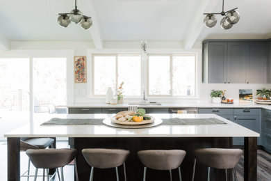 Example of a cottage kitchen design in Other
