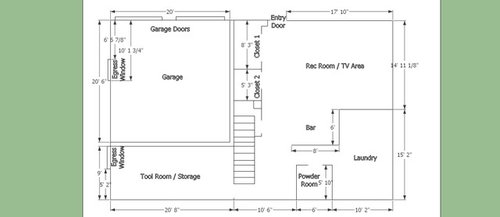 Floorplan For 2 Car Garage Conversion Houzz