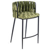 Milano Counter Chair, Green and Black