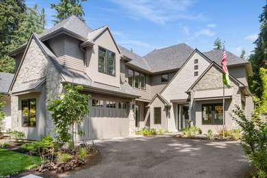 Transitional exterior home idea in Portland