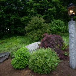 Hand split antique granite lamp posts - Post Lights