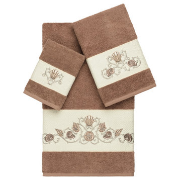 Bella 3 Piece Embellished Towel Set
