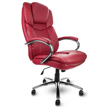 Big and Tall Red Heavy Duty Office Chair - Supports up to 400lbs Body Weight