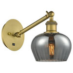 Innovations Lighting - Innovations Lighting 317-1W-BB-G93 Fenton, 1 Light Wall In Art Nouveau S - The Fenton 1 Light Sconce is part of the BallstonFenton 1 Light Wall  Brushed BrassUL: Suitable for damp locations Energy Star Qualified: n/a ADA Certified: n/a  *Number of Lights: 1-*Wattage:100w Incandescent bulb(s) *Bulb Included:No *Bulb Type:Incandescent *Finish Type:Brushed Brass