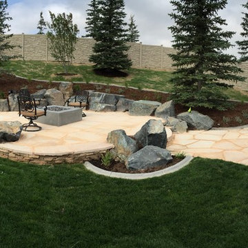 Kincheloe Water Feature and Flagstone Patio