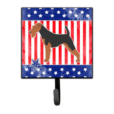 USA Patriotic Welsh Terrier Leash/Key Holder BB3285SH4, Small, Multicolor