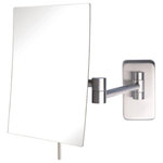 Jerdon JRT695N 6.5-Inch by 8.75-Inch Wall Mount Rectangular Makeup Mirror - The Jerdon JRT695N 6.5-Inch by 8.75-Inch Wall Mount Rectangular Makeup Mirror is the perfect bathroom and makeup accessory with various angle options to make your application process simple and catered specifically to your needs. This 5X magnifying wall mounted mirror features a 6.5-inch by 8.75-inch rectangular frame that allows for the complete face to be shown while applying makeup. This mirror's double heavy arms extend up to 14-inches from the wall and are adjustable to any position. The JRT695N comes complete with mounting hardware and features an attractive nickel finish to match any home's decor. The Jerdon JRT695N 6.5-Inch by 8.75-Inch Wall Mount Rectangular Makeup Mirror comes with a 1-year limited warranty. The Jerdon Style company has earned a reputation for excellence in the beauty industry with its broad range of quality cosmetic mirrors (including vanity, lighted and wall mount mirrors), hair dryers and other styling appliances. Since 1977, the Jerdon brand has been a leading provider to the finest homes, hotels, resorts, cruise ships and spas worldwide. The company continues to build its position in the market by both improving its existing line with the latest technology, developing new products and expanding its offerings to meet the growing needs of its customers.