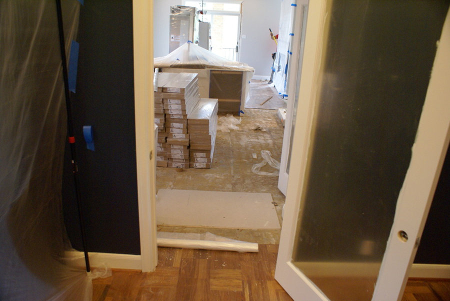 Westlake dark wood floors