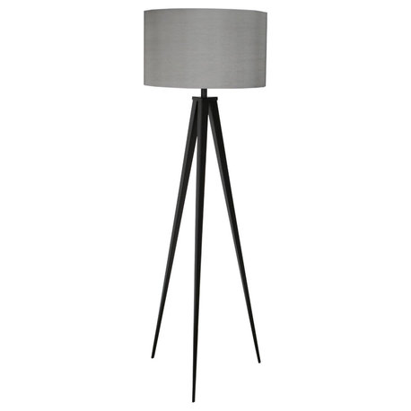 Black Gray Metal Floor Lamp | Zuiver Tripod