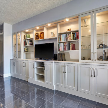 Condo Wall Unit with glass and LED lights